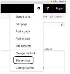 click Site setting